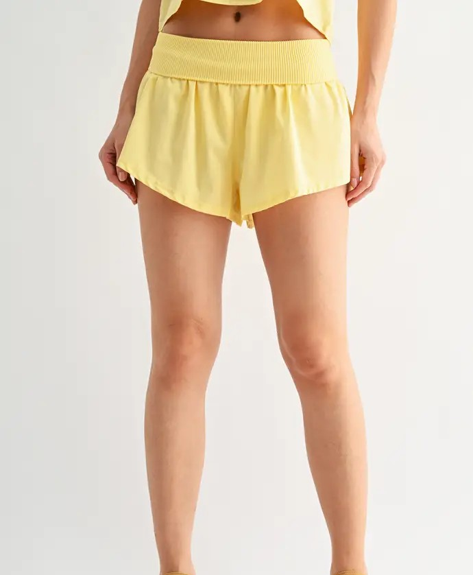Braylin Butter Yellow Shorts