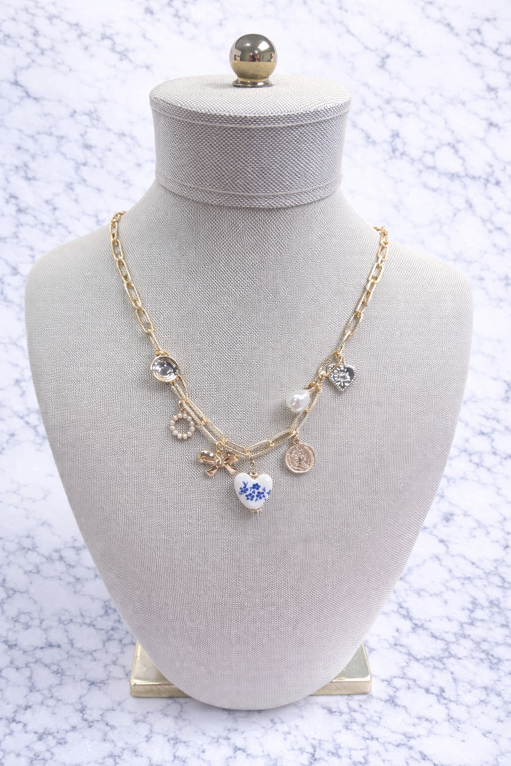 Kolby Blue Charm Necklace