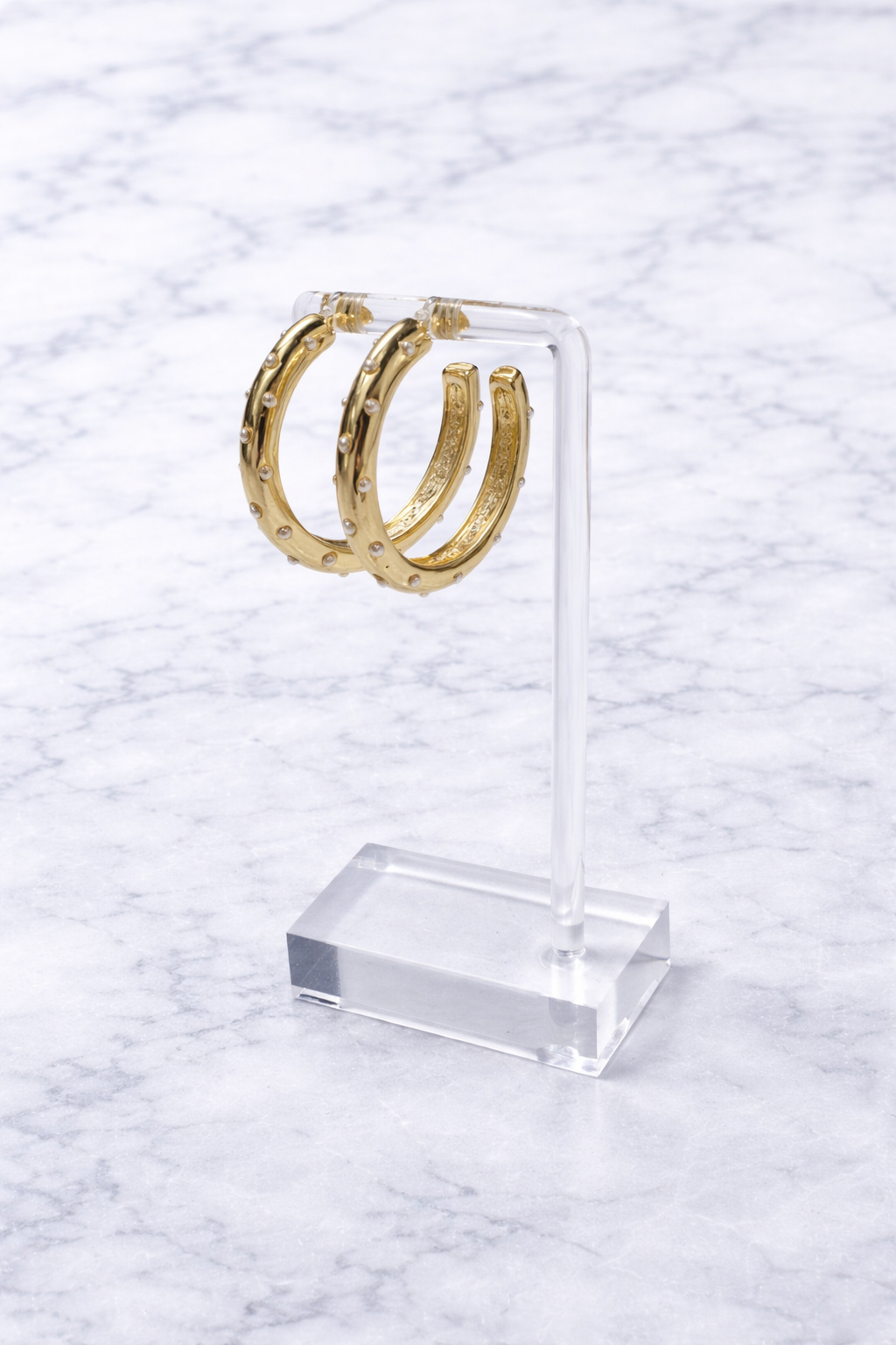 Emma Pearl Diamond Hoops