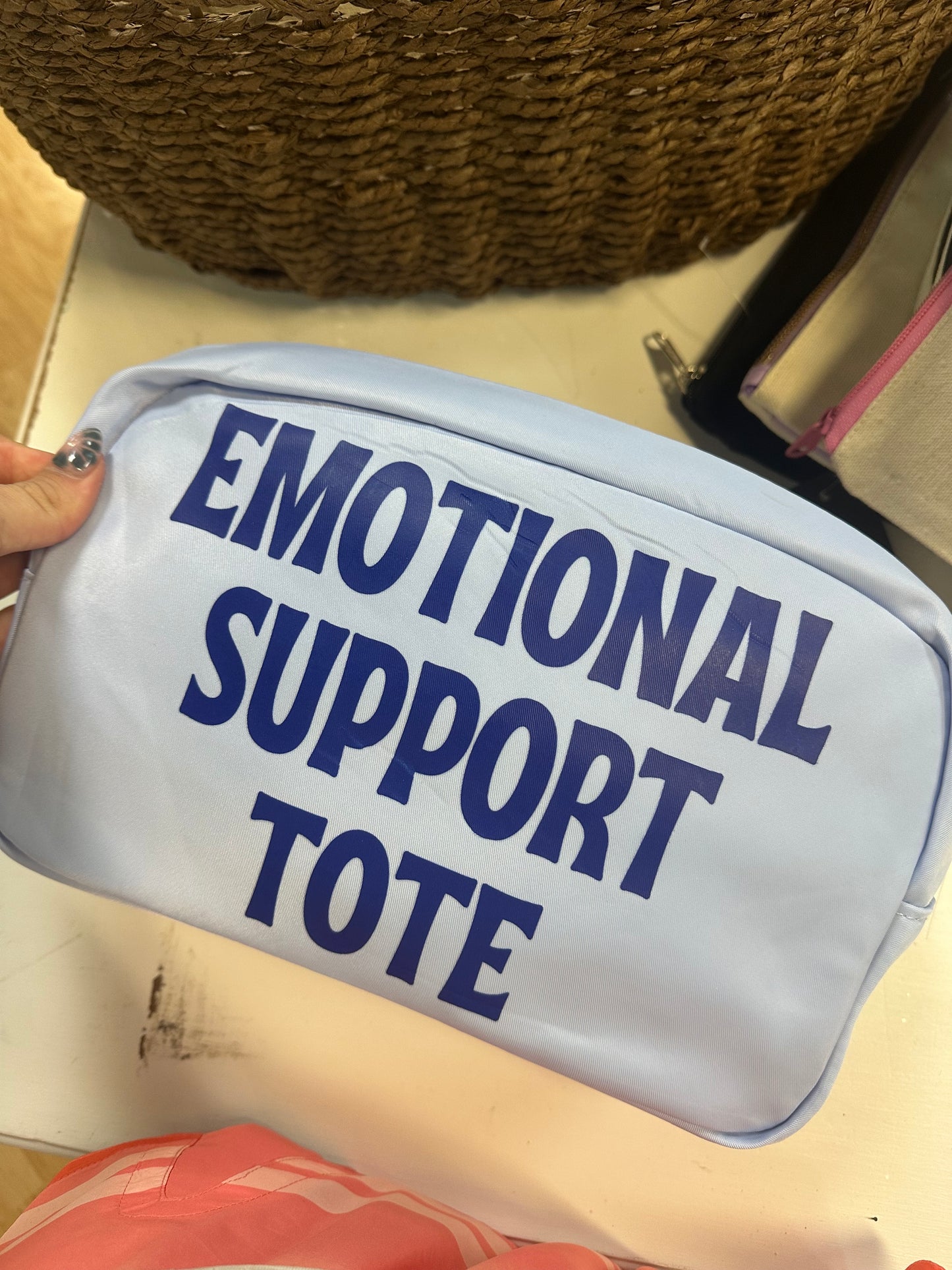 Emotional Support Tote Zip Bag