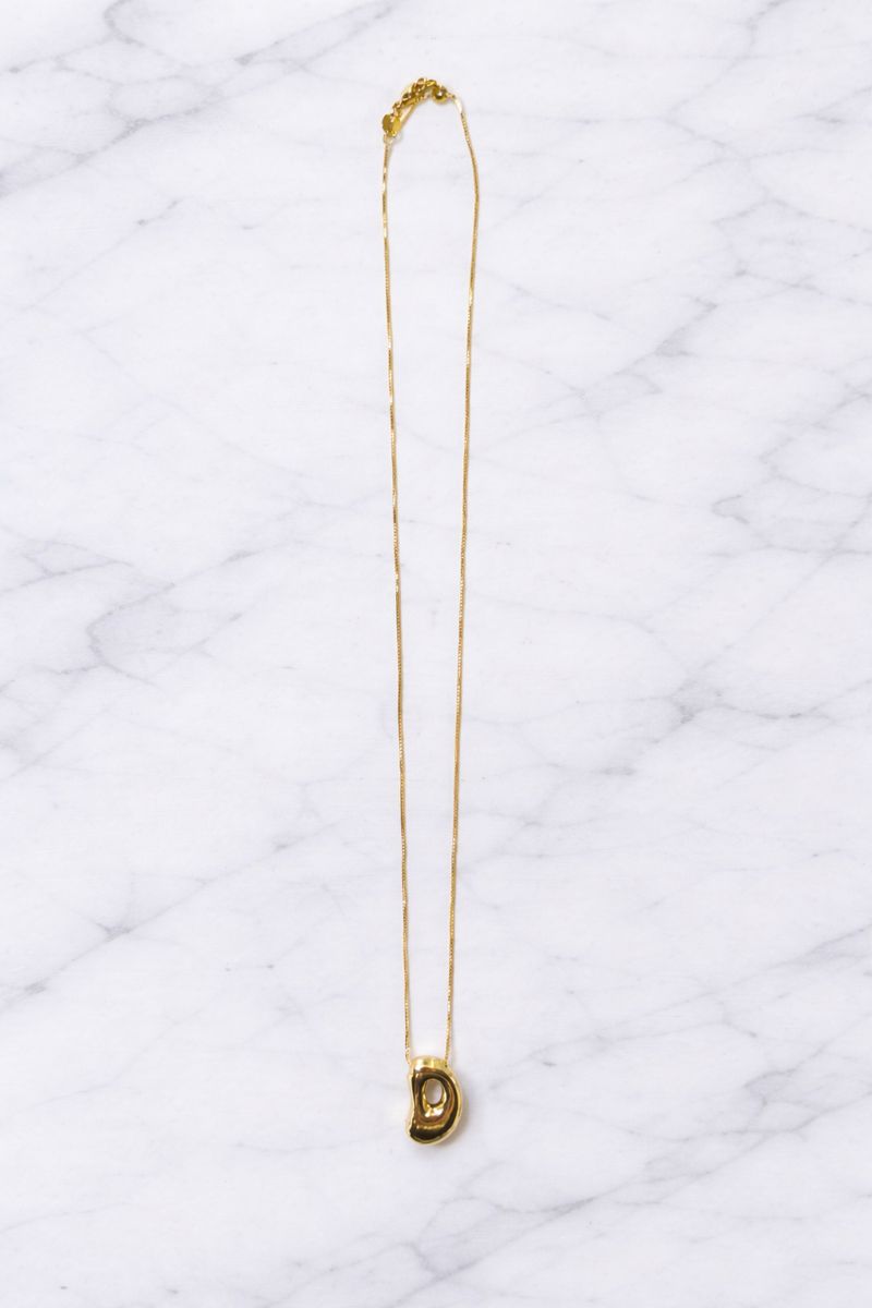 Lindsay Bubble Initial Necklace (D)