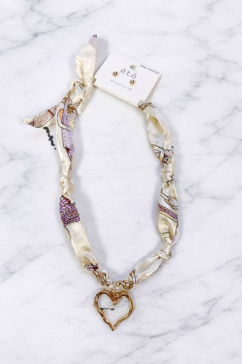 Audrey Scarf Necklace & Earring Set