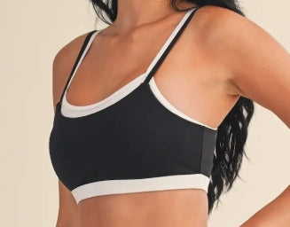 Macy Black Bra Outline White