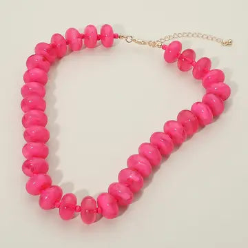 Goldie Chunky Pink Necklace
