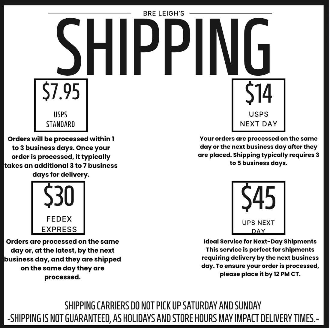 Shipping Policy