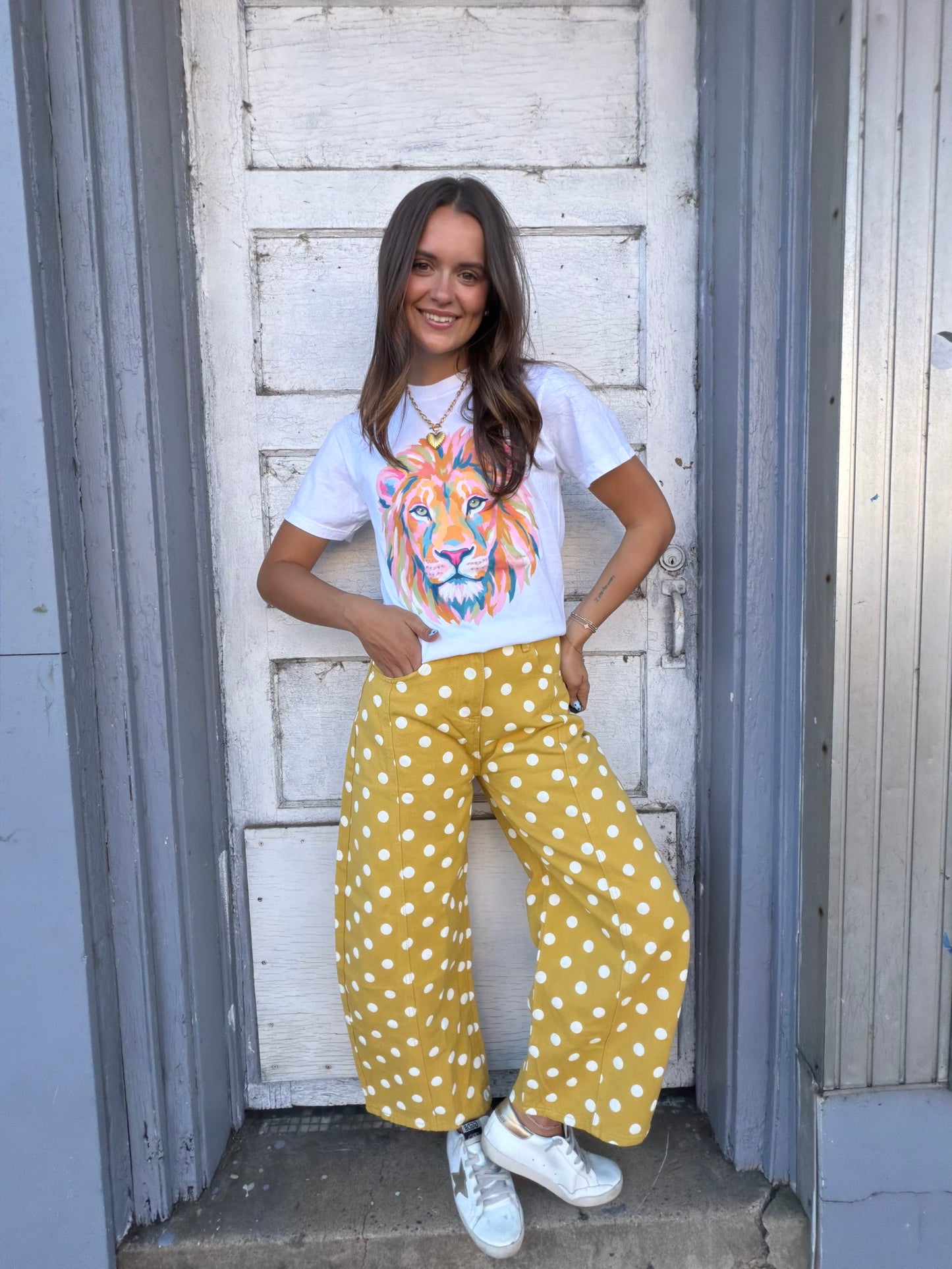 Rowan Yellow Polka Denim