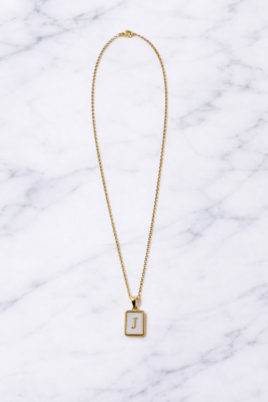 Lindsay Plated J Initial Necklace