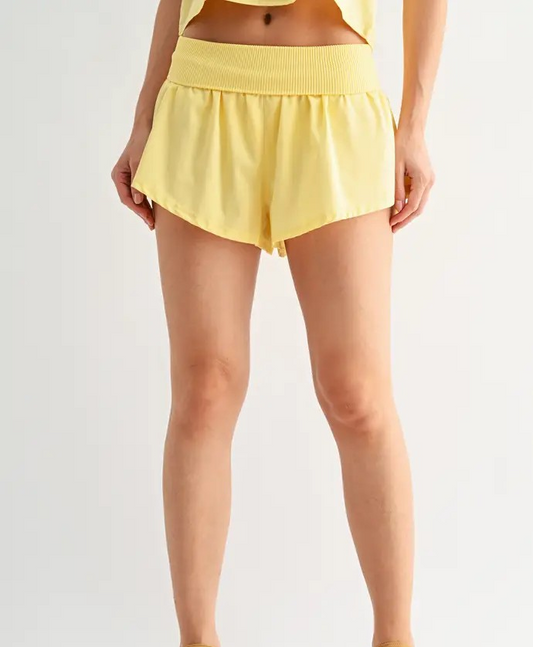 Braylin  Butter Yellow Shorts