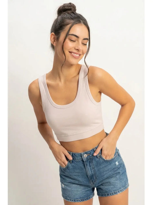 Sami Pastel Pink Cropped Tank