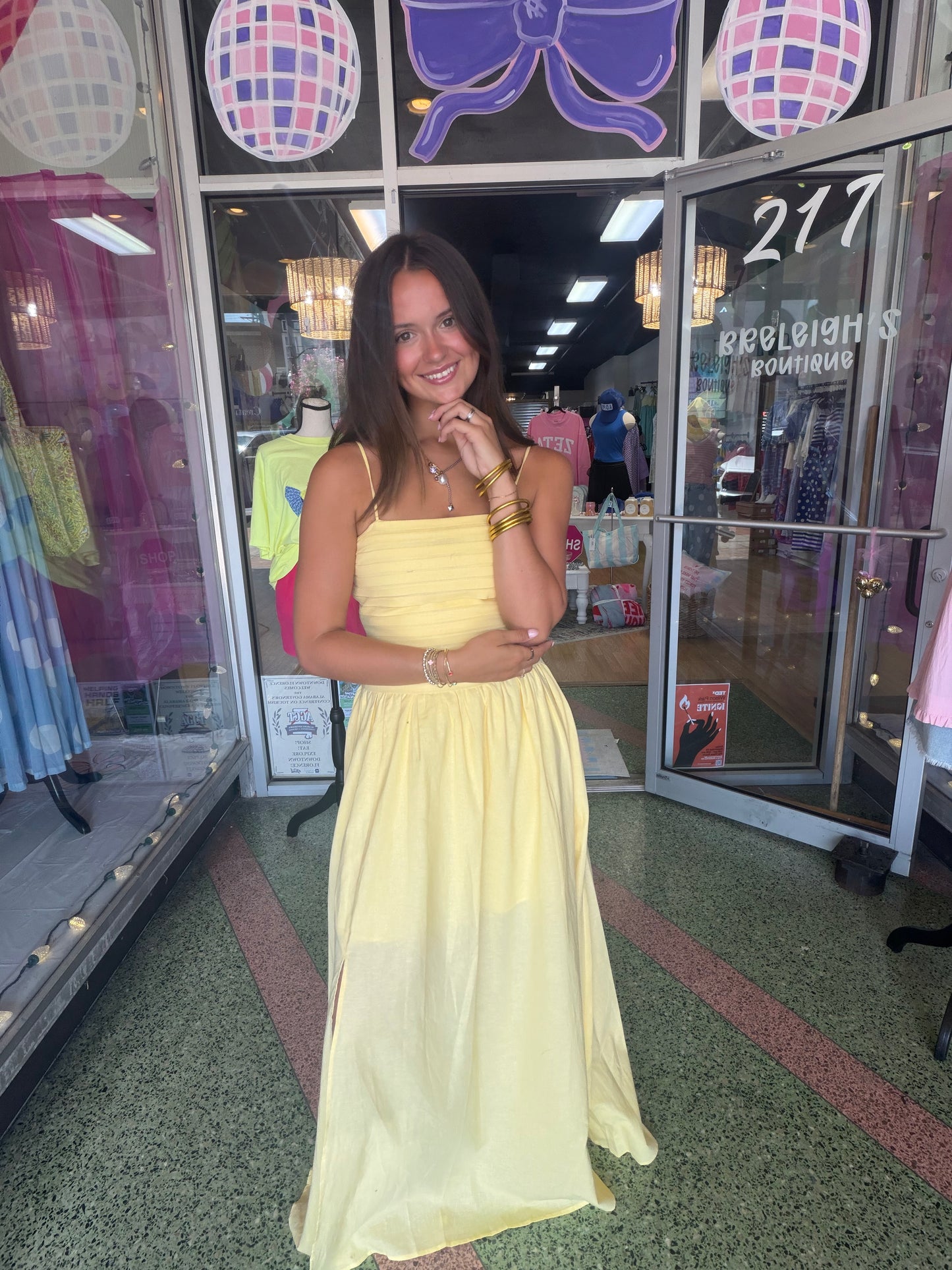 Cami Maxi Yellow Dress