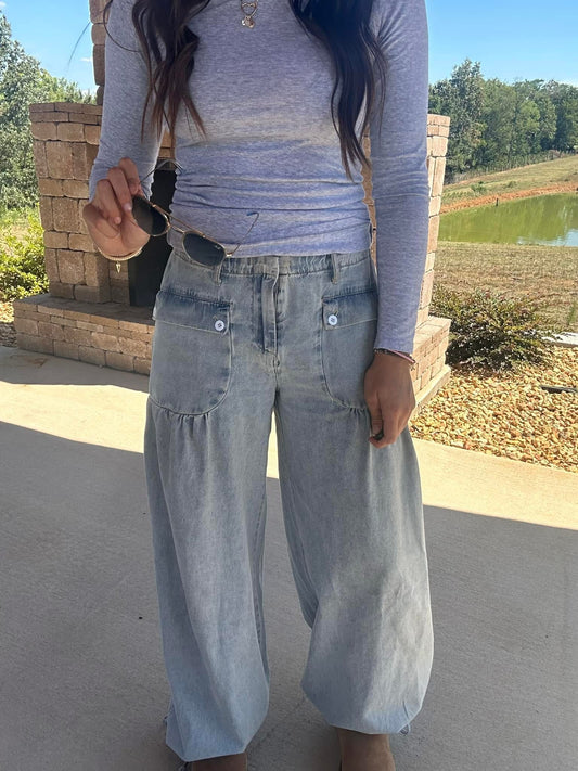 Randi Simple Gray Long Sleeve