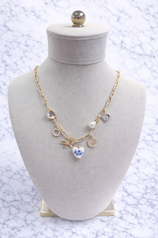 Kolby Blue Charm Necklace