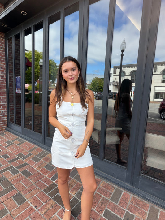 Alix Eyelet Mini Dress