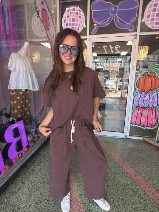 Maeve Top and Wide Leg Pants Set