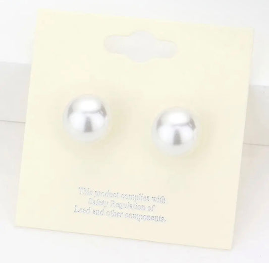 Libby 12mm Pearl Stud Earrings