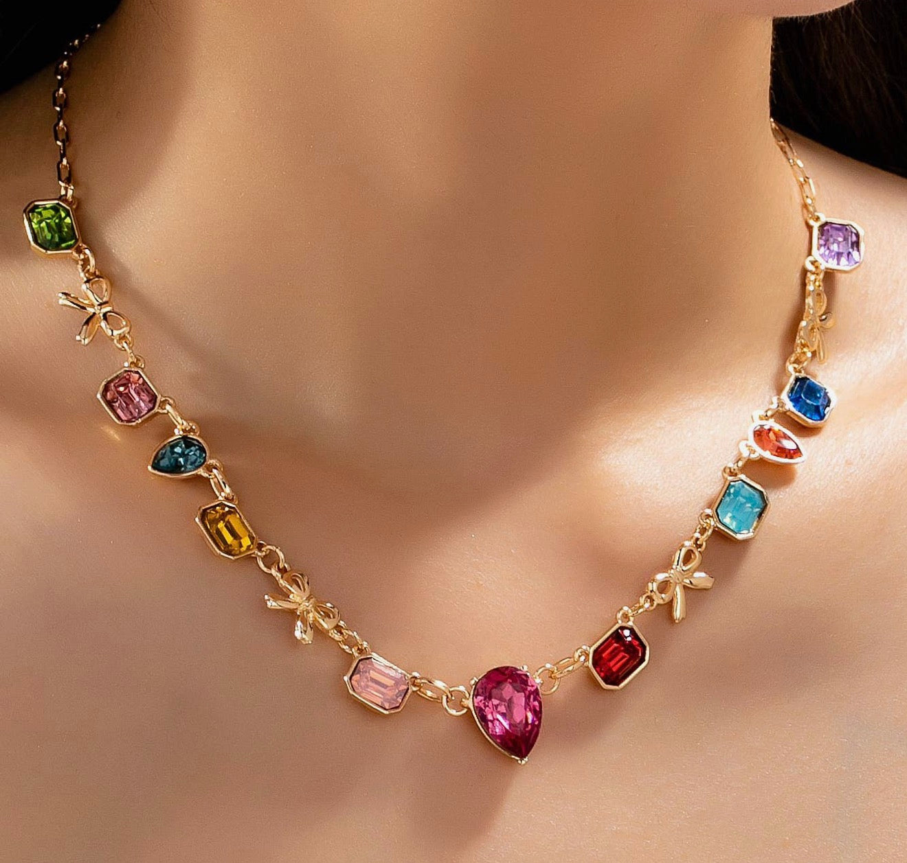 Avery Bow Charm Necklace