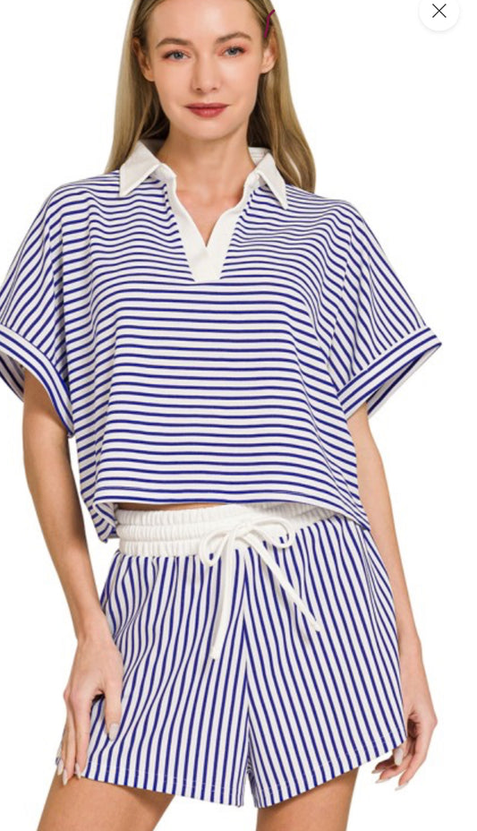 Daisy Stripe Shorts