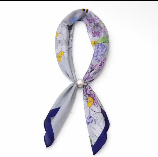 Sailor Floral Pearl Scarf Necklace