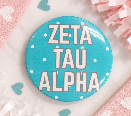 Zeta Tau Polka Dot Button