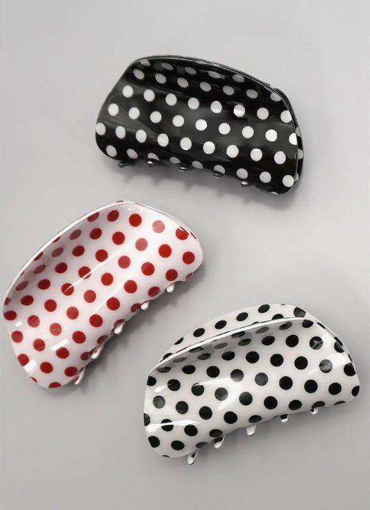 Nova Hair poka dot clip