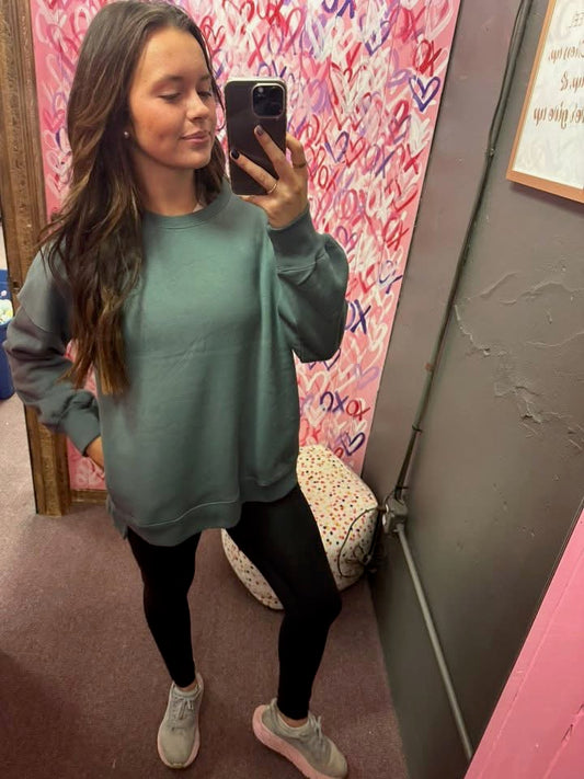Sarah Green Sweatshirt with Pockets