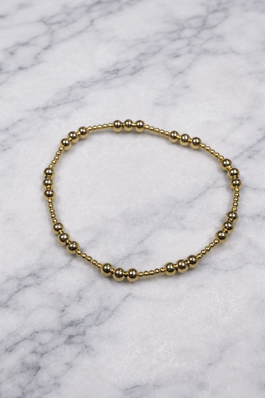 Emma Plated gold 3 pendent bracelet