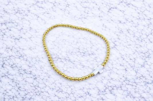 Kolby Gold Cross Bracelet