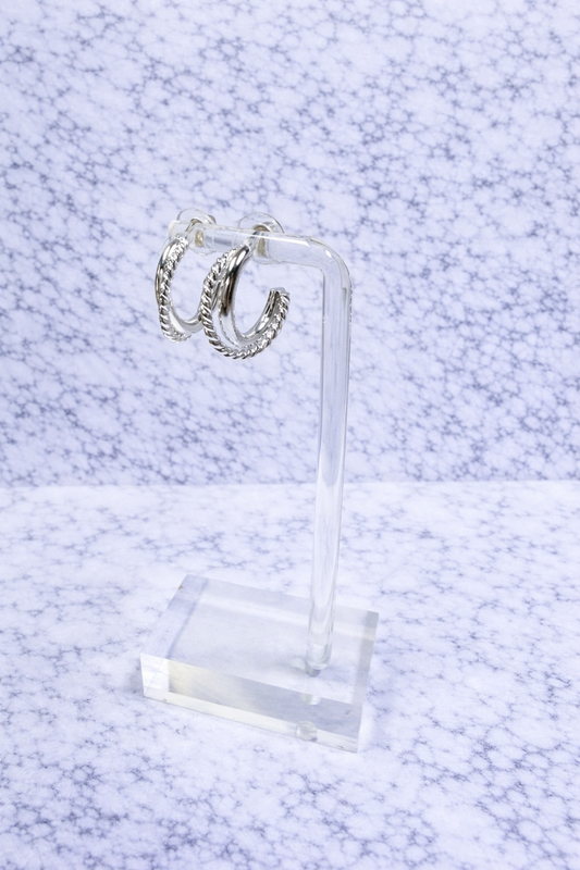 Kolby Silver Hoop Earrings