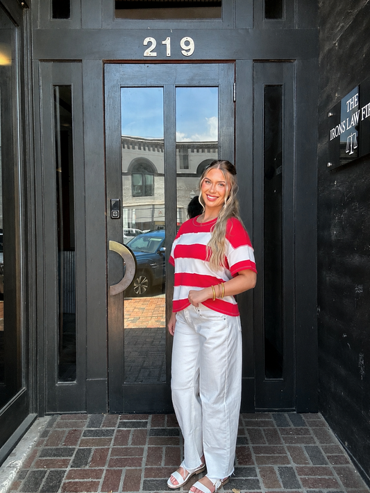 Ivy Red Stripe Top