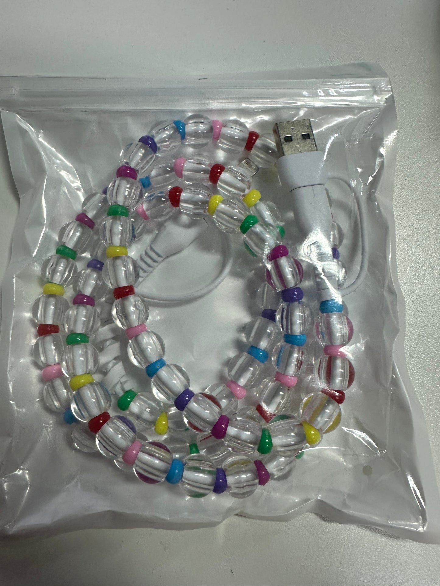 Braylin Clear Beaded Phone charger