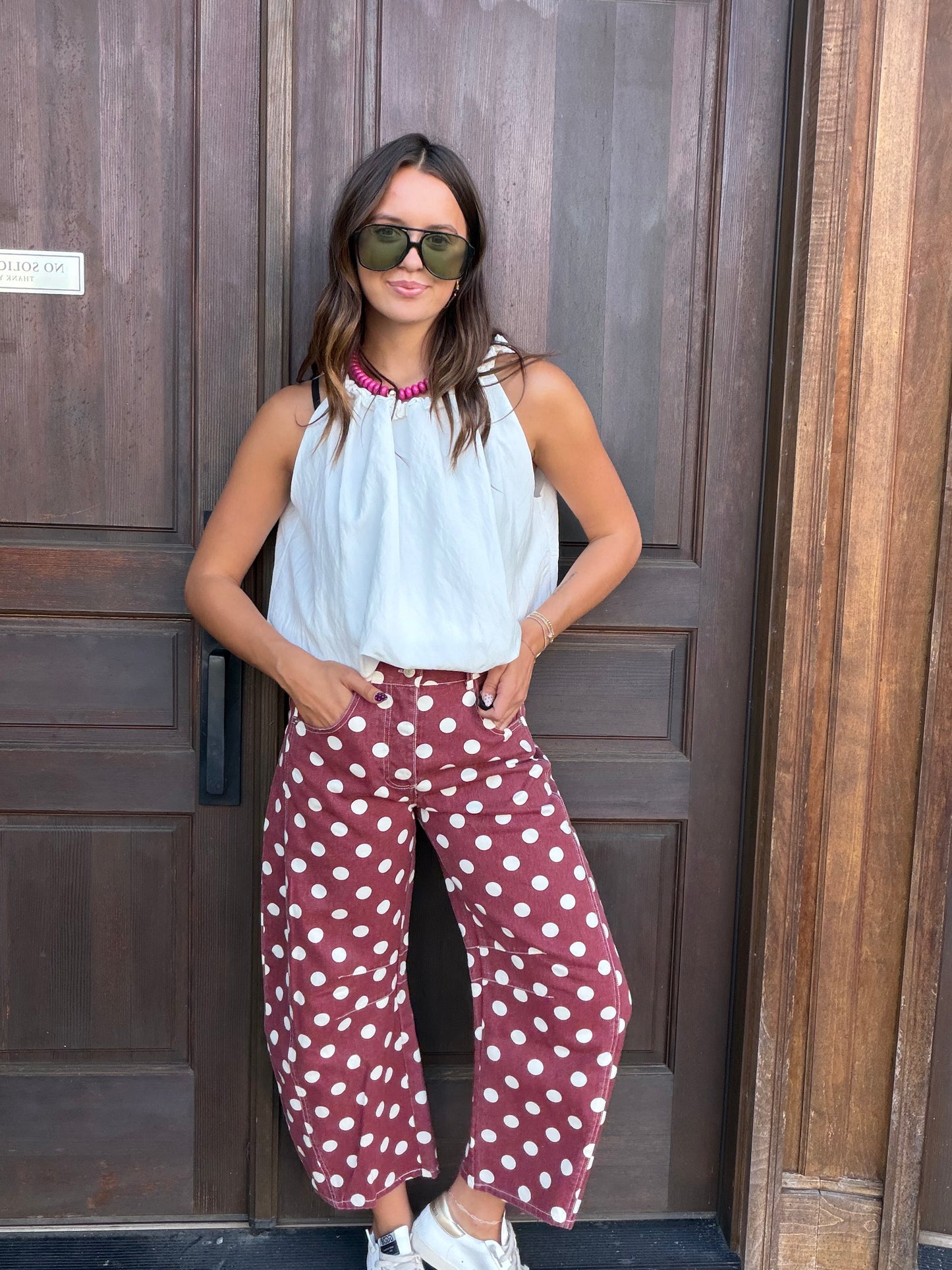 Evie Red Polka Dot Pants
