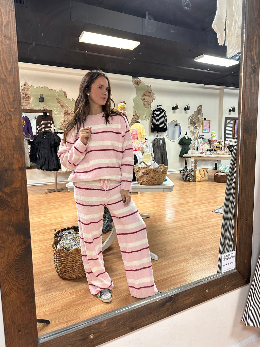 Bella Striped Fuzzy Bottom