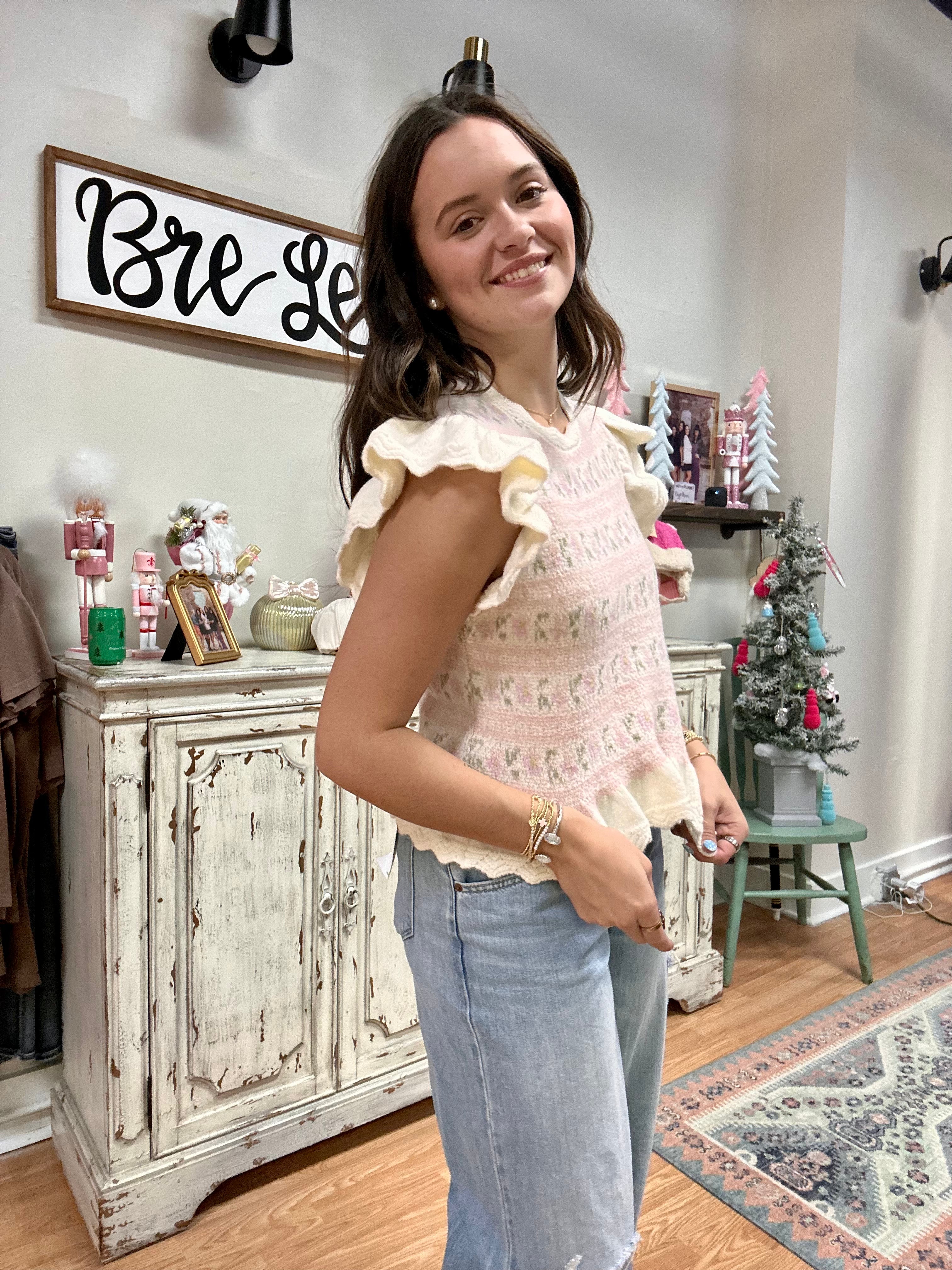 Bella Knit Floral Sweater