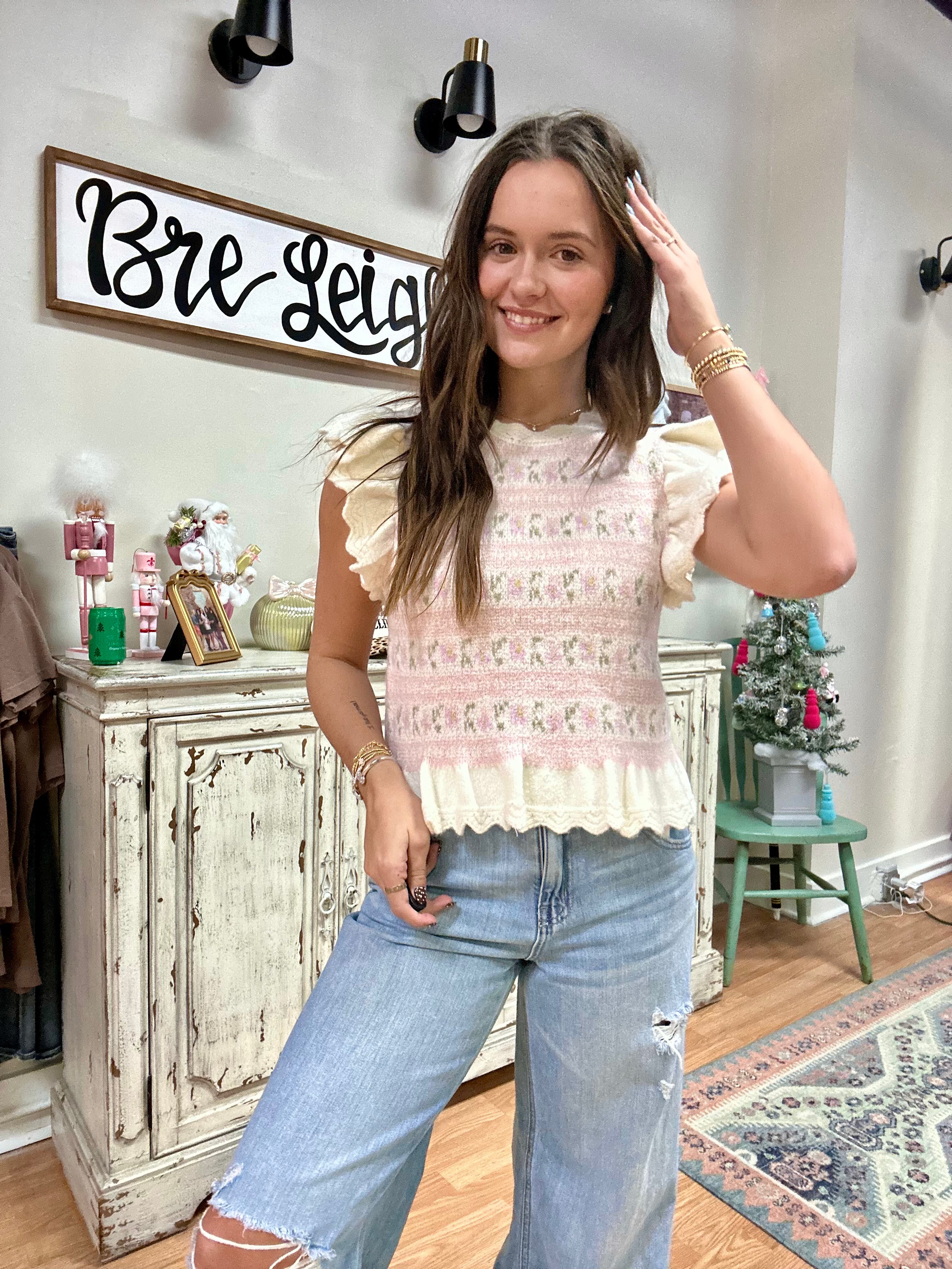 Bella Knit Floral Sweater