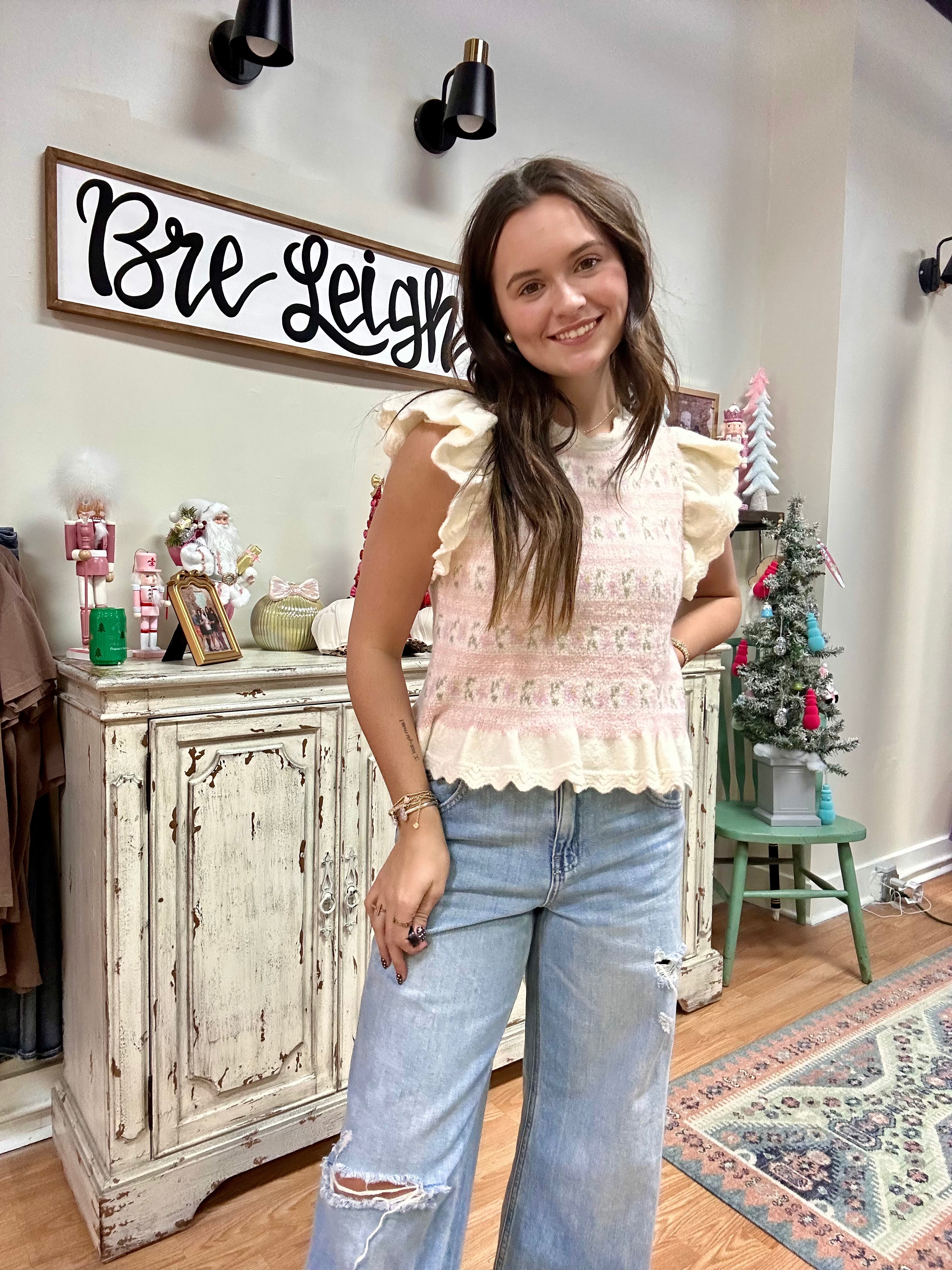 Bella Knit Floral Sweater