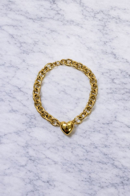 Tiffany Gold Chain & Heart Bracelet