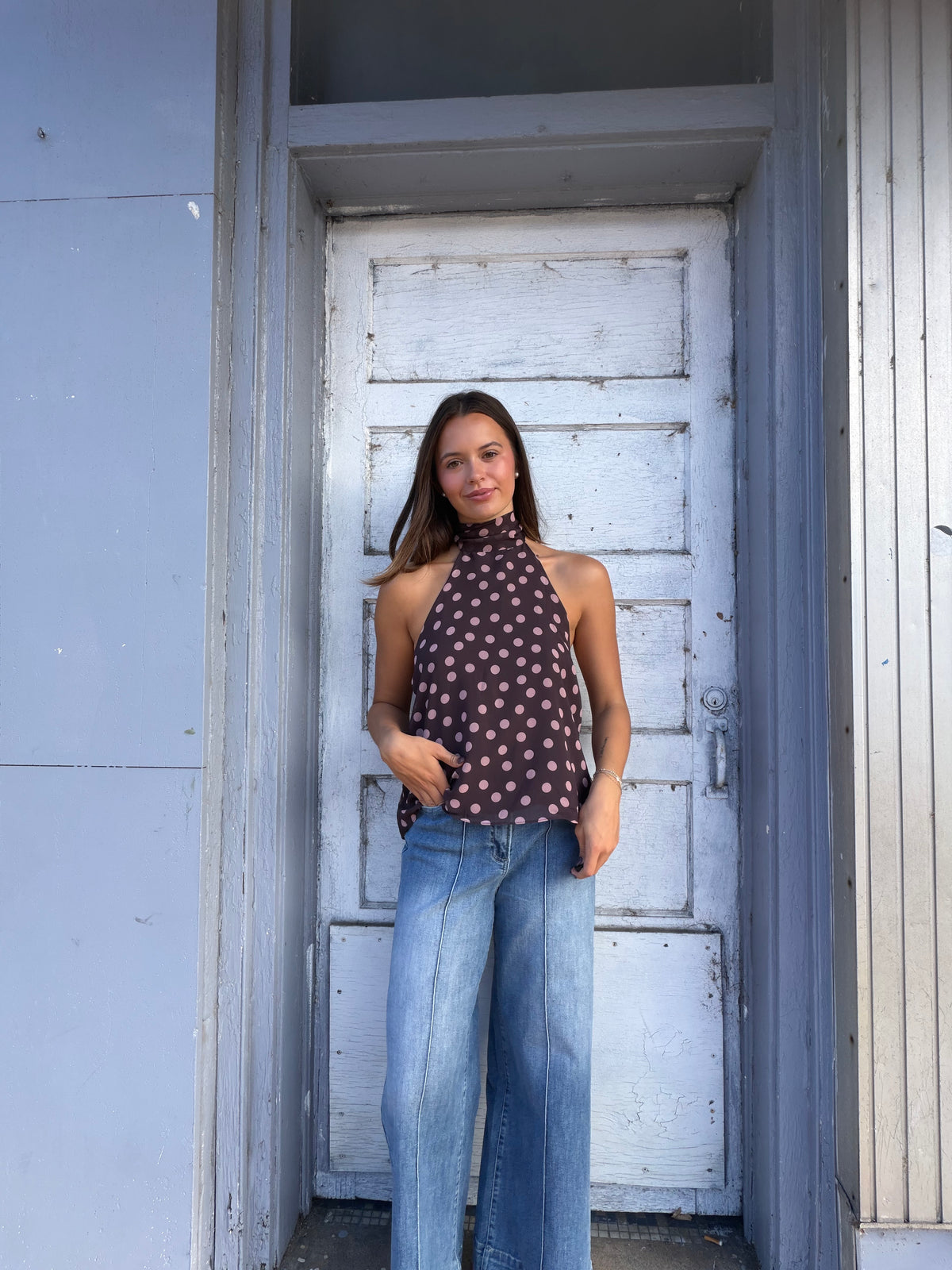 Nova Polka Dot Halter Top