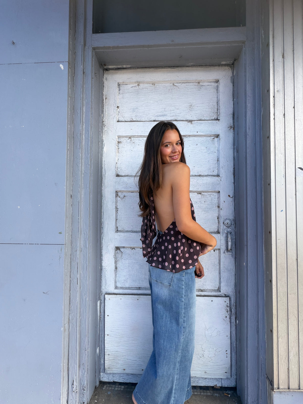 Nova Polka Dot Halter Top