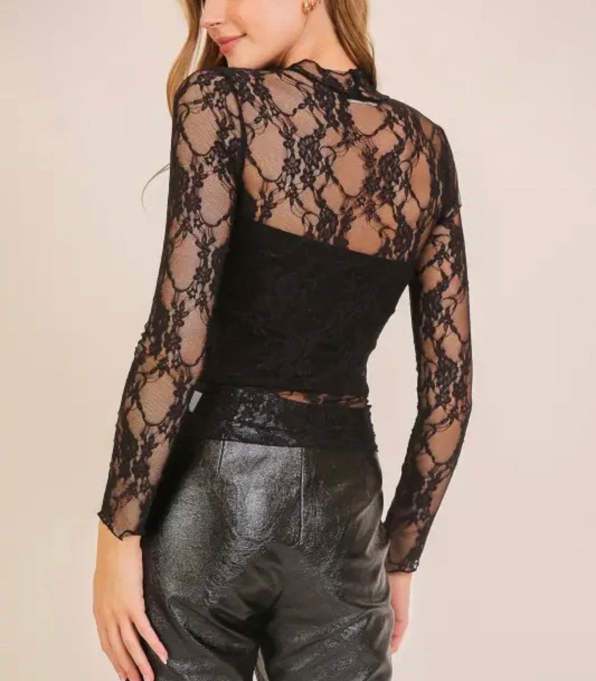 Nova Black Lace Top