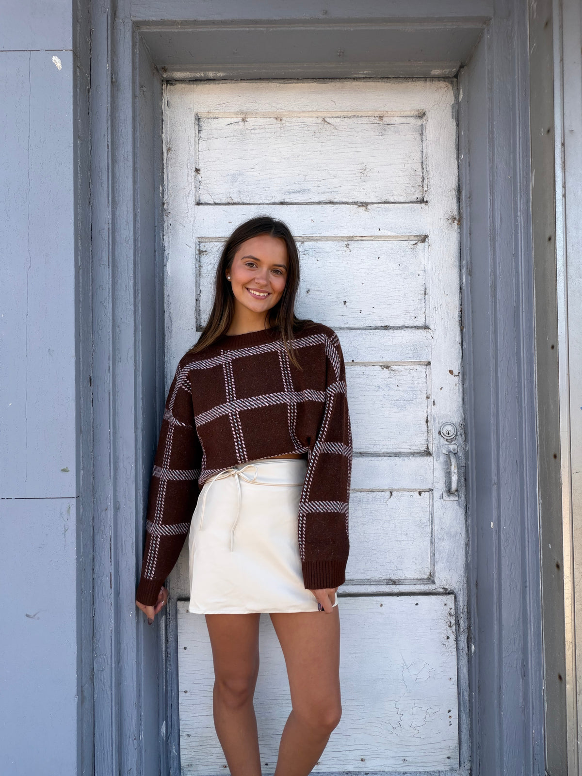 Maple Cream Skort Overlay Tie Detail