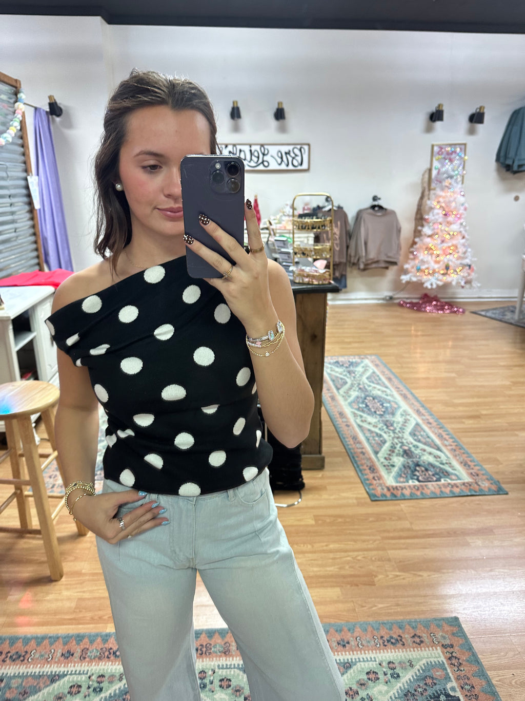 Chloe Polka Dot Top