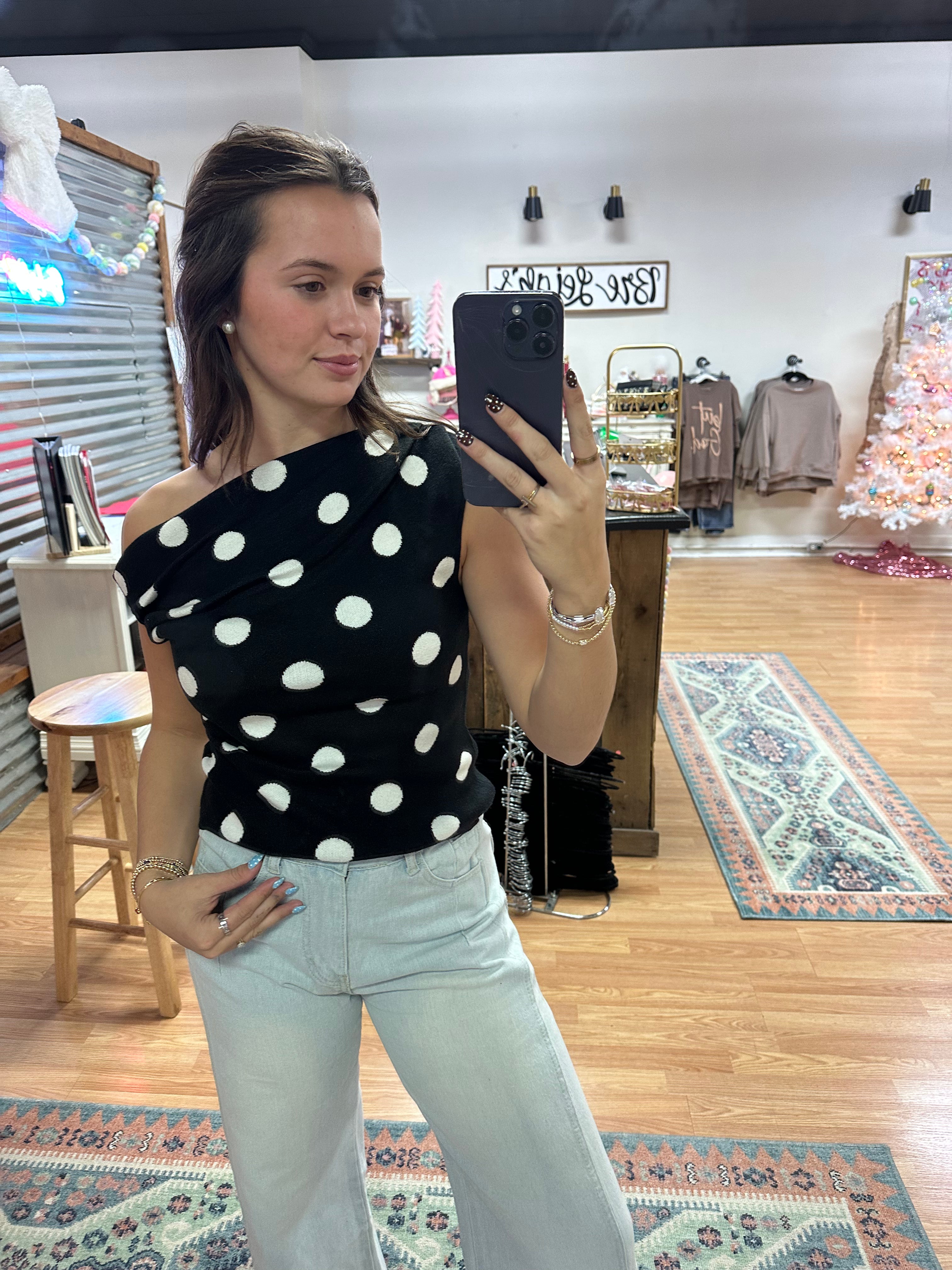 Chloe Polka Dot Top