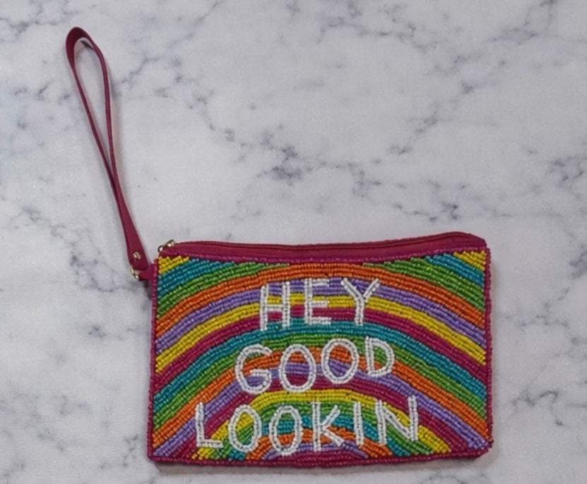 Hey Good Lookin change purse
