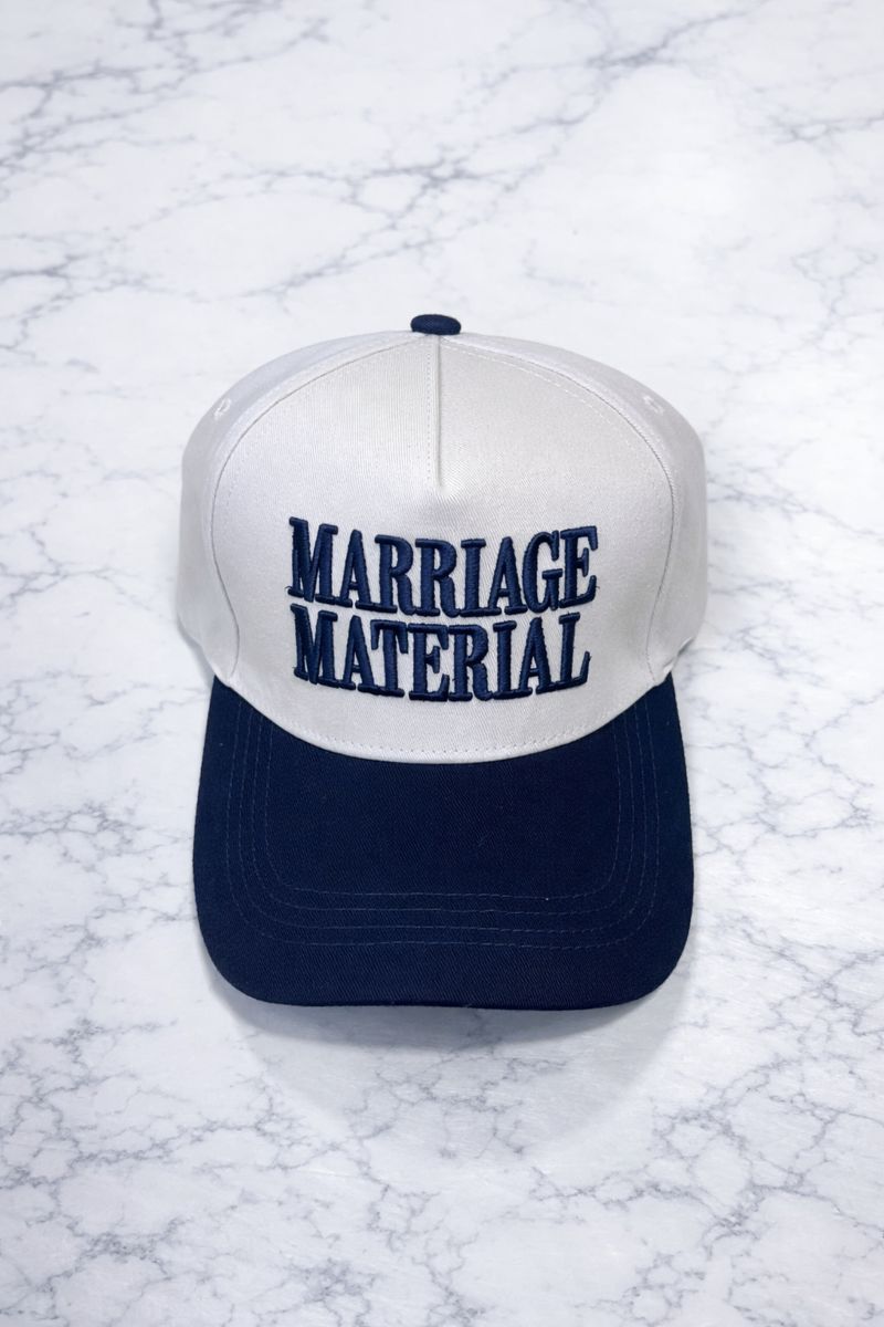 Marriage Material Hat - Navy
