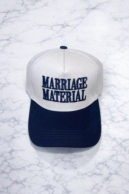 Marriage Material Hat - Navy