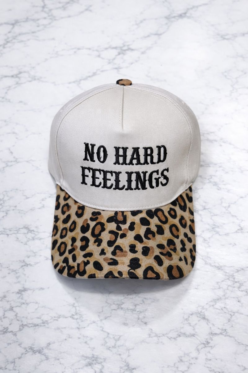 No Hard Feelings Hat - Leopard Print