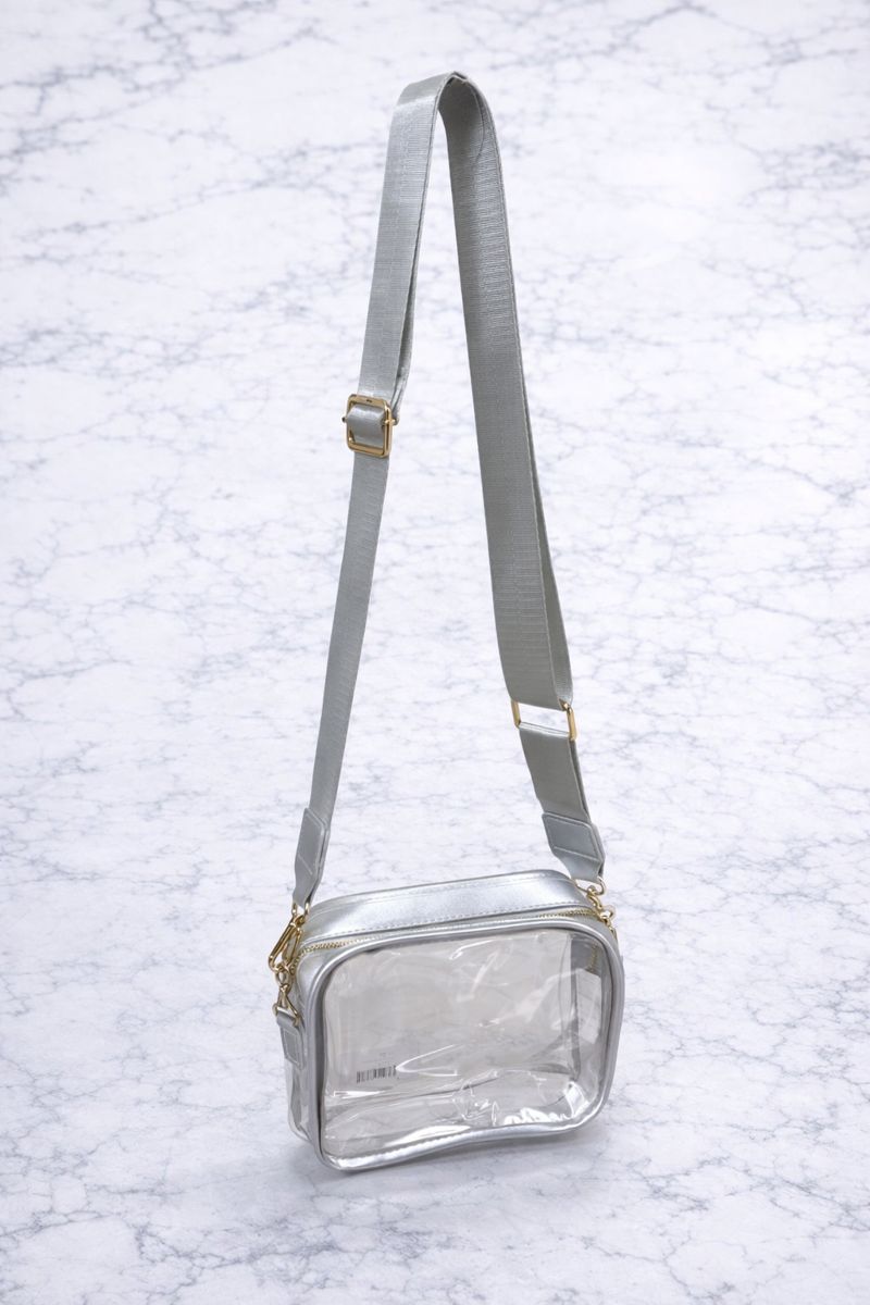 Pam Silver Clear Purse
