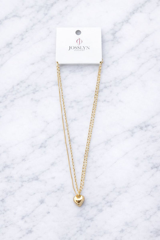 Katelyn Double Layered Heart Necklace