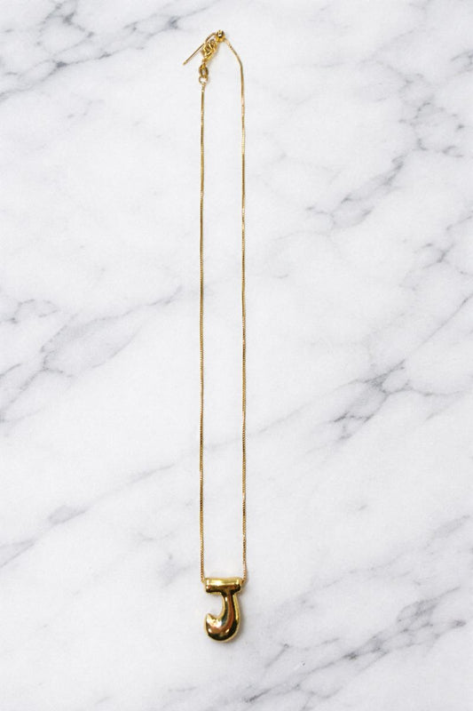 Lindsay Bubble Initial Necklace (J)