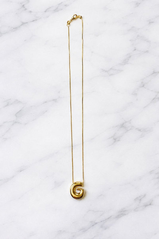 Lindsay Bubble Initial Necklace (G)